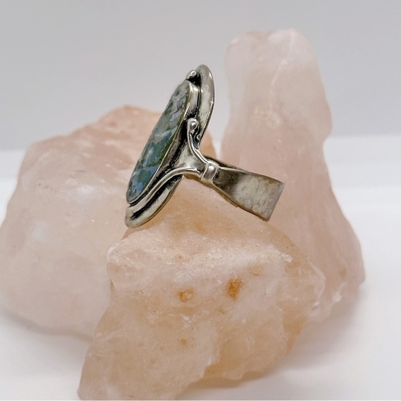 Amazing Vintage Sterling Silver Ancient Holy Land Roman Glass Ring - Picture 4 of 6